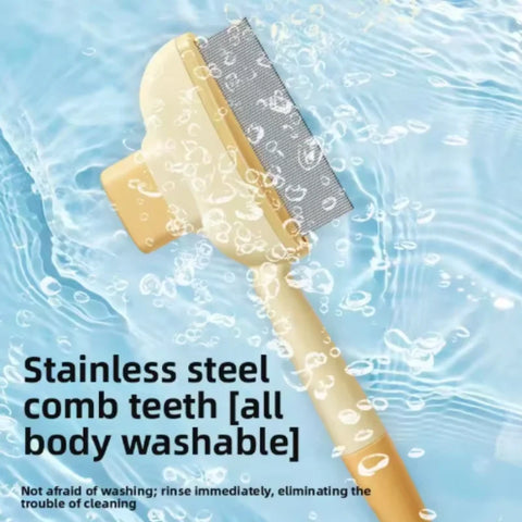 One-Button Self-Cleaning Pet Comb – Hair Remover for Cats & Dogs