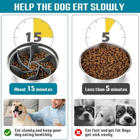 Slow Feeder Bowl Insert – Suction Cup Anti-Choking Pet Feeder