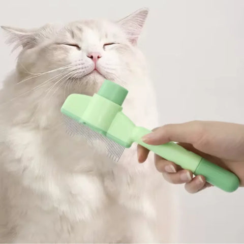 One-Button Self-Cleaning Pet Comb – Hair Remover for Cats & Dogs