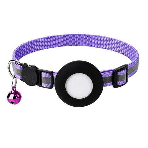 AirTag Cat Collar – Reflective Breakaway Safety Collar with Bell
