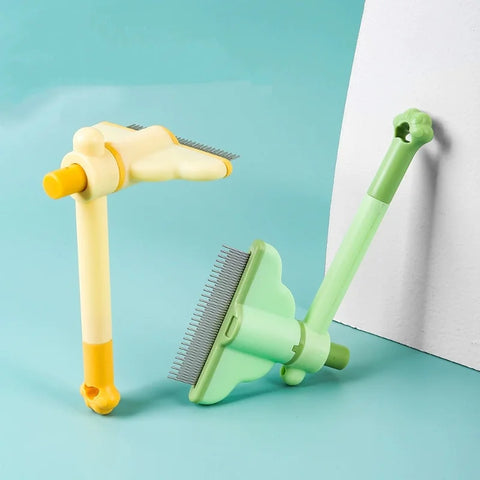 One-Button Self-Cleaning Pet Comb – Hair Remover for Cats & Dogs