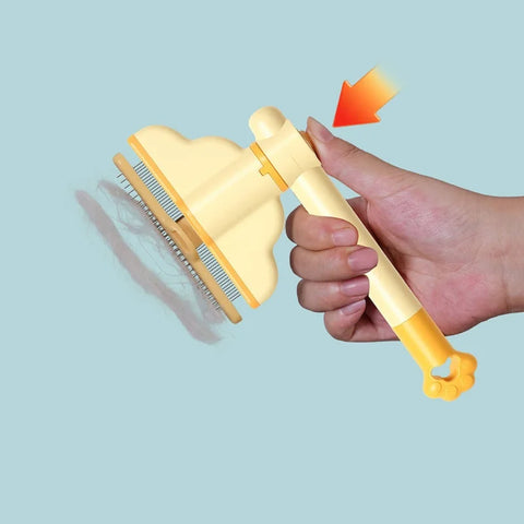 One-Button Self-Cleaning Pet Comb – Hair Remover for Cats & Dogs