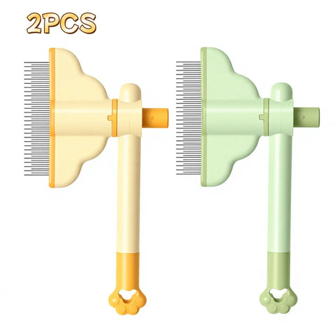 One-Button Self-Cleaning Pet Comb – Hair Remover for Cats & Dogs