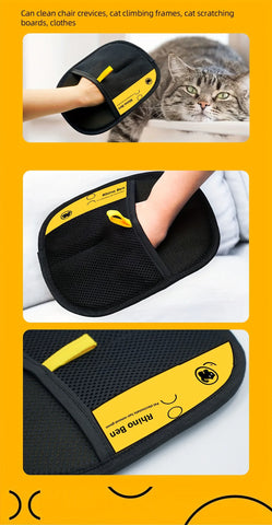 Large Pet Grooming Gloves – Static Hair Removal Deshedding Gloves for Cats & Dogs