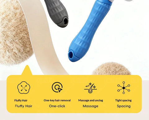 Self-Cleaning Slicker Brush – Deshedding Comb for Long & Short Hair