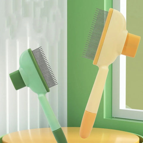 One-Button Self-Cleaning Pet Comb – Hair Remover for Cats & Dogs