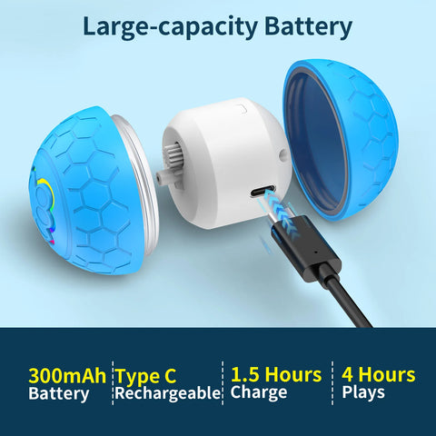 Smart Interactive Dog Ball – USB Rechargeable LED Bouncing Toy