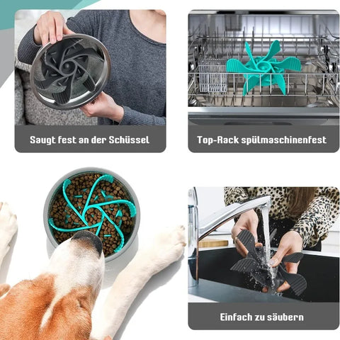 Slow Feeder Bowl Insert – Suction Cup Anti-Choking Pet Feeder