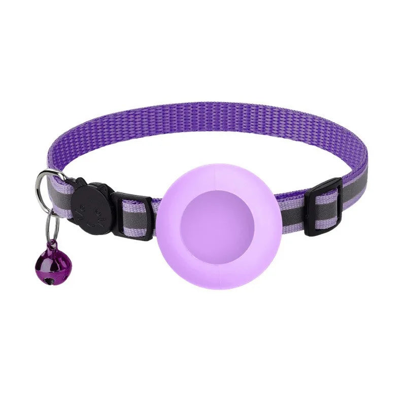AirTag Cat Collar – Reflective Breakaway Safety Collar with Bell