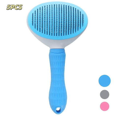 Compact Self-Cleaning Pet Brush – Portable Hair Remover for Dogs & Cats