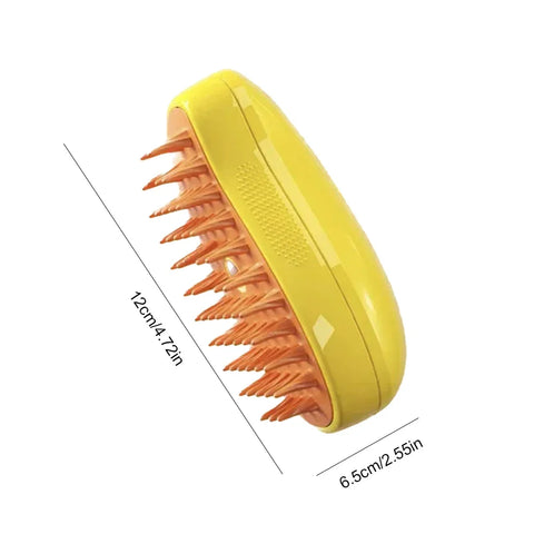 3-in-1 Steam Massage Pet Brush – Rechargeable Cat & Dog Grooming Comb