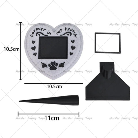 Paw Print Pet Memorial Frame – Personalized Photo Tombstone Keepsake