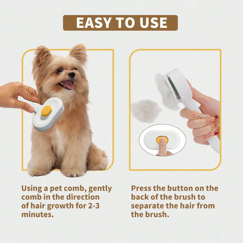 Self-Cleaning Slicker Brush – Anti-Scratch Detangling Grooming Comb