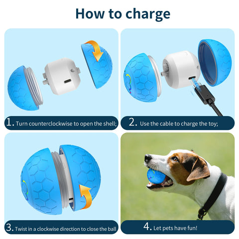 Smart Interactive Dog Ball – USB Rechargeable LED Bouncing Toy