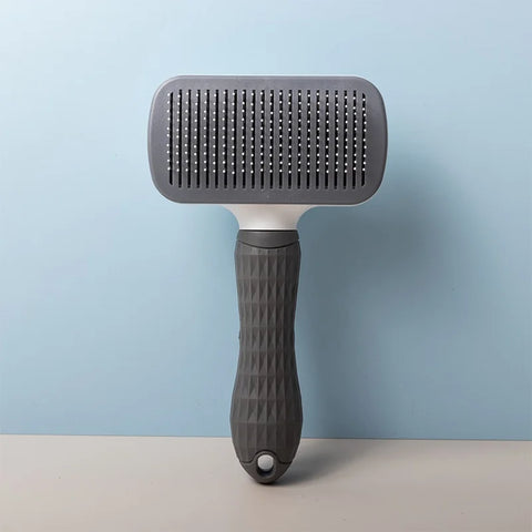 Compact Self-Cleaning Pet Brush – Portable Hair Remover for Dogs & Cats