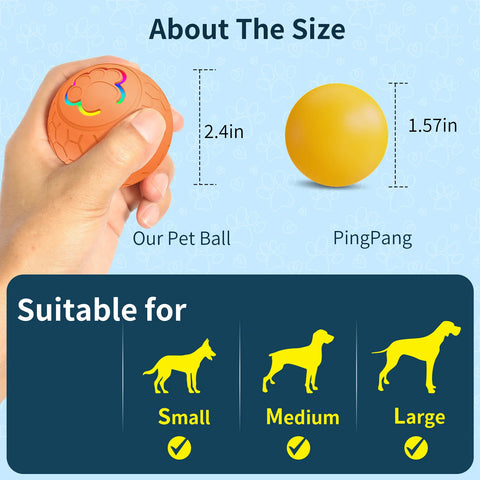 Smart Interactive Dog Ball – USB Rechargeable LED Bouncing Toy