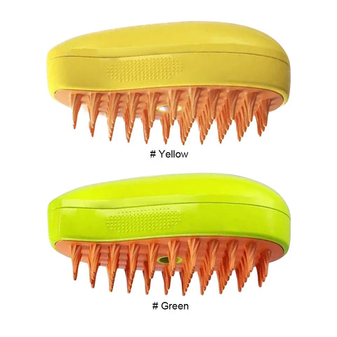 3-in-1 Steam Massage Pet Brush – Rechargeable Cat & Dog Grooming Comb