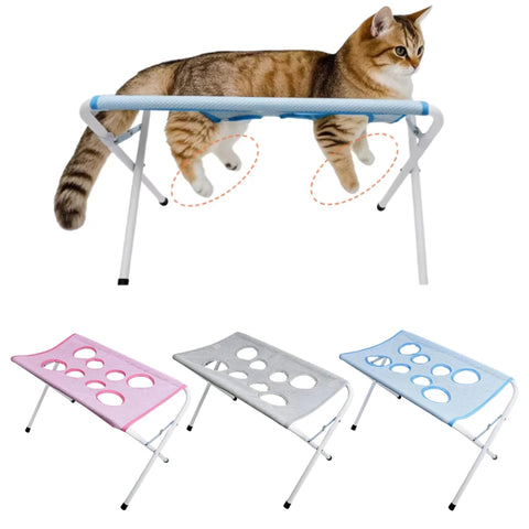 Cat Dog Bathing Rack Quick Dry Mesh Pet Grooming Hammock Anti-scratch Cat Nail Clipping Holder Dogs Cats Grooming Supplies