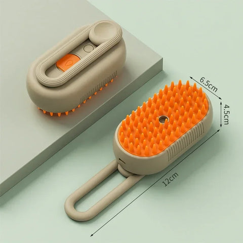 3-in-1 Steam Massage Pet Brush – Rechargeable Cat & Dog Grooming Comb
