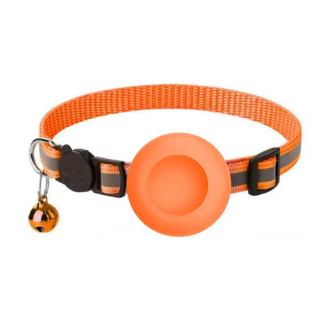 AirTag Cat Collar – Reflective Breakaway Safety Collar with Bell