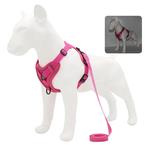 Dog Harness & Leash Set – Adjustable Vest Harness for Small Breeds