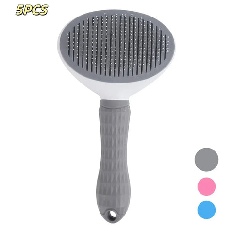 Compact Self-Cleaning Pet Brush – Portable Hair Remover for Dogs & Cats